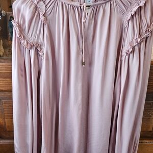 Sundance Lavender Blouse with Ruffle Accents